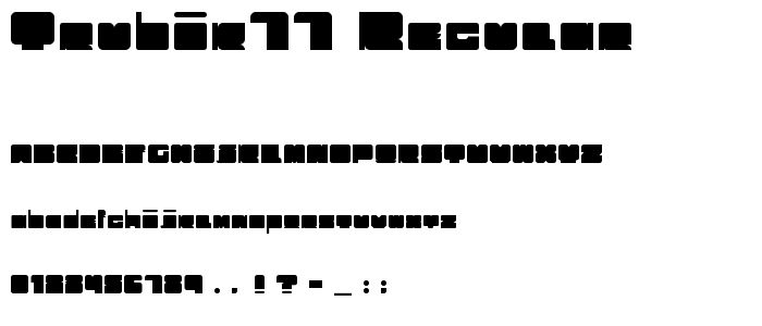 Trubik77 Regular font